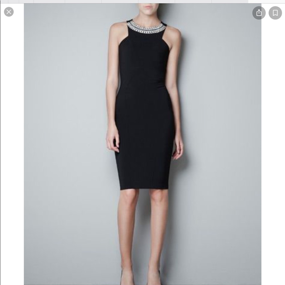 Zara Fantasy neckline dress